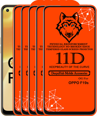 DeepzHub Edge To Edge Tempered Glass for OPPO F19s(Pack of 5)