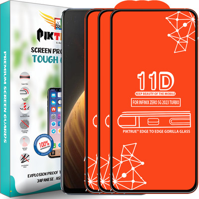 PikTrue Edge To Edge Tempered Glass for Infinix Zero 5G 2023 Turbo(Pack of 3)