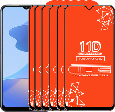 Roxel Edge To Edge Tempered Glass for Oppo A54S(Pack of 6)
