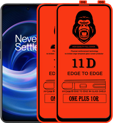 Laxdom Edge To Edge Tempered Glass for ONEPLUS 10R(Pack of 2)