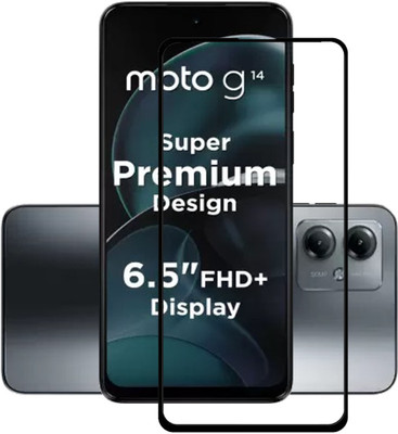 NKCASE Edge To Edge Tempered Glass for Motorola G14, Moto G14(Pack of 1)
