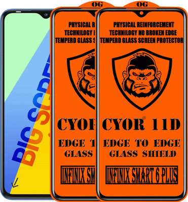 CYOR Edge To Edge Tempered Glass for INFINIX SMART 6 PLUS(Pack of 2)