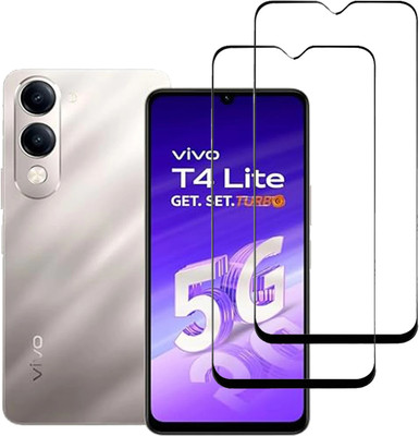KARTRAY Edge To Edge Tempered Glass for Vivo T4 Lite 5G, iQOO Z10 Lite 5G(Pack of 2)