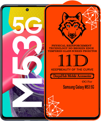DeepzHub Edge To Edge Tempered Glass for Samsung M53 5G(Pack of 1)