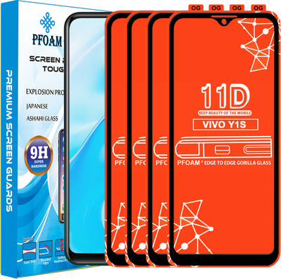PFOAM Edge To Edge Tempered Glass for VIVO Y1S(Pack of 4)