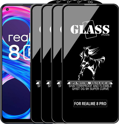 Qyist Edge To Edge Tempered Glass for REALME 8 PRO(Pack of 4)