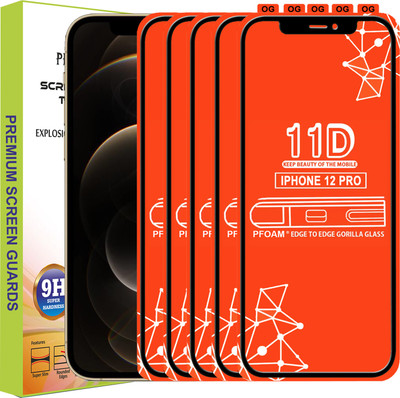 PFOAM Edge To Edge Tempered Glass for APPLE IPHONE 12 PRO(Pack of 5)