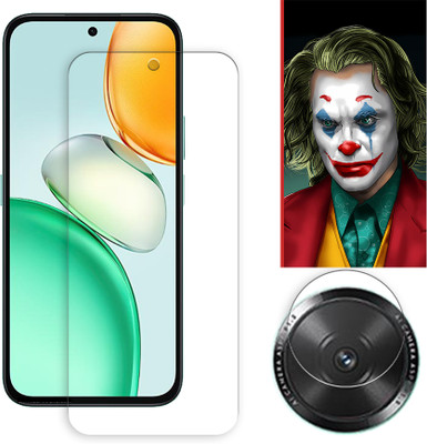 SOMTONE Edge To Edge Tempered Glass for Honor Play10C 5G Tempered Glass Screen Protector | Anti-Scratch | Edge to Edge Full Coverage | 9H Hardness ( 1 FRONT SCREEN GUARD + 1 CAMERA LENS PROTECTOR + 1 FREE BACK EMBOSSED SKIN026 )(Pack of 1)