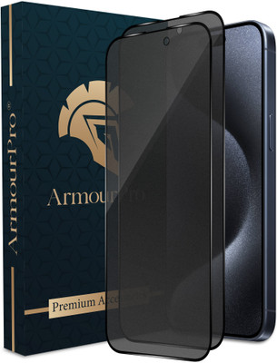 ArmourPro Edge To Edge Tempered Glass for iPhone 15 Pro Max, Apple iPhone 15 Pro Max, iPhone 15 Plus, Apple iPhone 15 Plus(Pack of 2)
