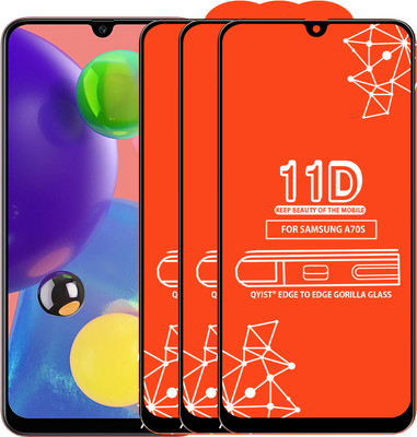 Qyist Edge To Edge Tempered Glass for Samsung Galaxy A70S(Pack of 3)