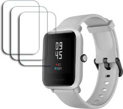 SOMTONE Edge To Edge Tempered Glass for Amazfit Bip S SMARTWATCH SCREEN GUARD(Pack of 3)