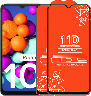 Qyist Edge To Edge Tempered Glass for Mi 10 4G(Pack of 2)