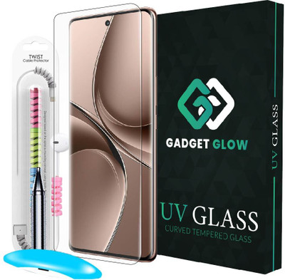 Gadget Glow Edge To Edge Tempered Glass for Vivo V40e 5G, Vivo V40e, Advanced HD+ UV Guard, UV Glue Tempered Glass with Cable Protector(Pack of 1)