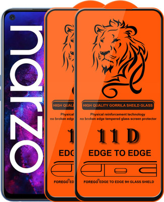 Forego Edge To Edge Tempered Glass for Realme Narzo 30 Pro(Pack of 2)