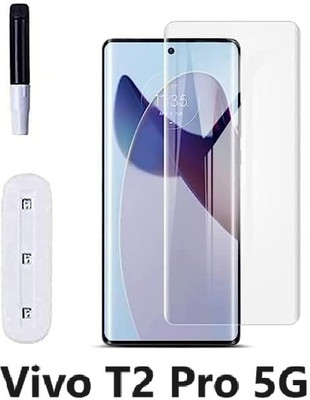 LIKEDESIGN Edge To Edge Tempered Glass for Vivo T2 Pro 5G(Pack of 1)