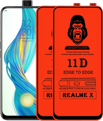 Rofix star Edge To Edge Tempered Glass for Realme X(Pack of 2)