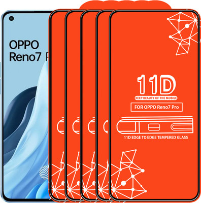 Roxel Edge To Edge Tempered Glass for Oppo Reno7 Pro(Pack of 5)