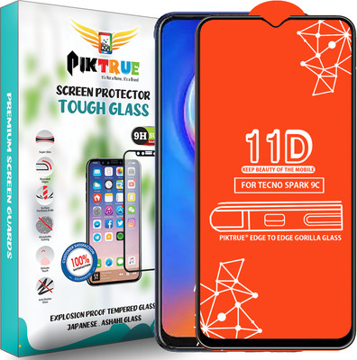PikTrue Edge To Edge Tempered Glass for Tecno Spark 9C(Pack of 1)