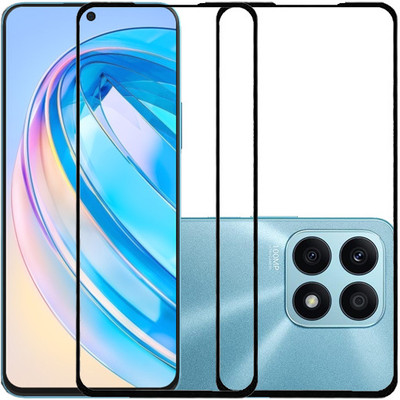 HOBBYTRONICS Edge To Edge Tempered Glass for Honor X8a, HONOR X8A(Pack of 2)