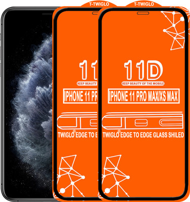 TWIGLO Edge To Edge Tempered Glass for IPHONE 11 PRO MAX(Pack of 2)