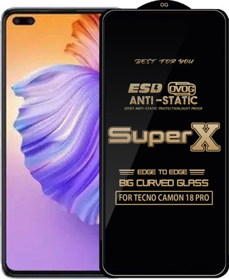 Qyist Edge To Edge Tempered Glass for TECNO CAMON 18 PRO(Pack of 1)