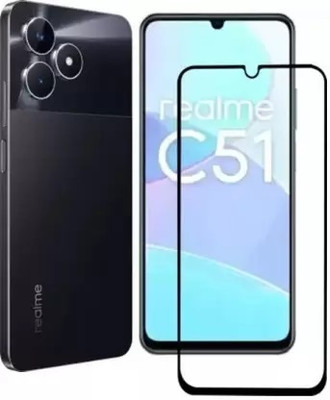 DANRAVUSJT Edge To Edge Tempered Glass for Realme C51(Pack of 1)