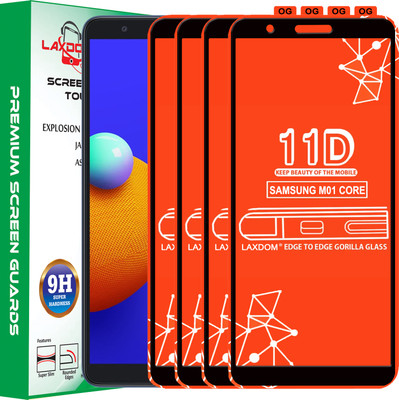 Laxdom Edge To Edge Tempered Glass for SAMSUNG GALAXY M01 CORE(Pack of 4)