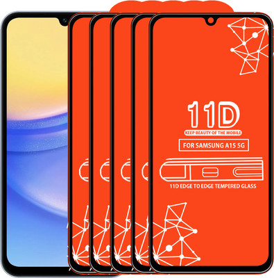 Qyist Edge To Edge Tempered Glass for Samsung Galaxy A15 5G(Pack of 5)