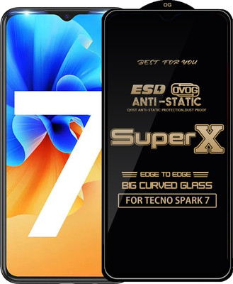 Qyist Edge To Edge Tempered Glass for TECNO SPARK 7(Pack of 1)