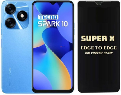 Obstinate Edge To Edge Tempered Glass for Tecno Spark 10 4G, DelhiGear Glass, Screen Protector, Tempered Glass, Screen Guard, Mobile Glass(Pack of 1)