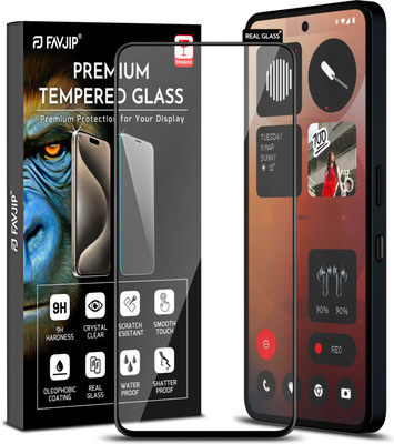 FAVJIP Edge To Edge Tempered Glass for Nothing Phone (3a), Nothing Phone (3a), Nothing Phone (3a), Nothing 3A 5G, Self Adhesive Screen Guard Protector with Easy Installation Kit(Pack of 1)