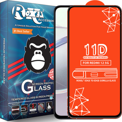 Roxel Edge To Edge Tempered Glass for Redmi 12 5G(Pack of 1)