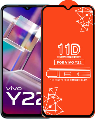 Roxel Edge To Edge Tempered Glass for Vivo Y22(Pack of 1)