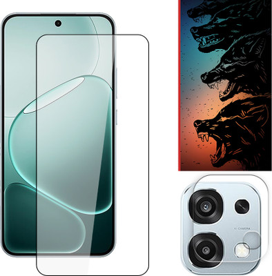 ARBAN Edge To Edge Tempered Glass for Oppo A6 Pro 5G Tempered Screen Protector | Anti-Scratch | Edge to Edge Full Coverage | 9H Hardness ( 1 FRONT SCREEN GUARD + 1 CAMERA LENS PROTECTOR + 1 FREE BACK EMBOSSED SKIN026 )(Pack of 1)