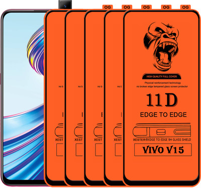 PFOAM Edge To Edge Tempered Glass for VIVO V15(Pack of 5)