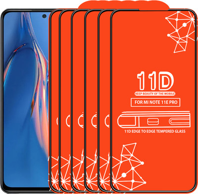 Qyist Edge To Edge Tempered Glass for Mi Note 11E Pro(Pack of 6)