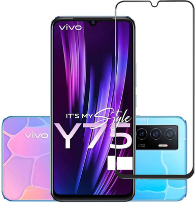 NIMMIKA ENTERPRISES Edge To Edge Tempered Glass for Vivo Y75 4G(D Plus Clarity Technology | 9H Hardness for Unrivaled Protection | Ultra-Thin Design with Sleek Edges | Smooth Touch Sensitivity | Precision Cut for Perfect Fit | Oleophobic Coating for Smudge Resistance | Case-Friendly Design)(Pack of 