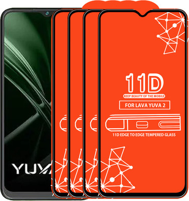 Qyist Edge To Edge Tempered Glass for Lava Yuva 2(Pack of 4)