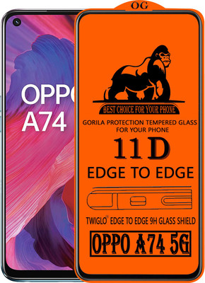 TWIGLO Edge To Edge Tempered Glass for OPPO A74 5G(Pack of 1)