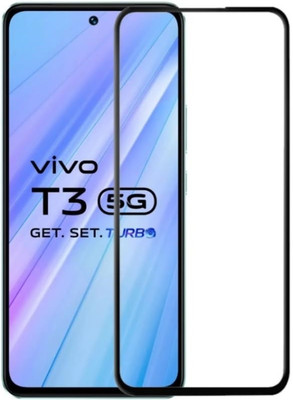 VDAT Edge To Edge Tempered Glass for vivo T3 5G, vivo T3(Pack of 2)