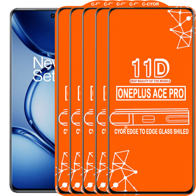 CYOR Edge To Edge Tempered Glass for ONEPLUS ACE PRO(Pack of 5)