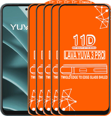 Flipkart SmartBuy Edge To Edge Tempered Glass for LAVA YUVA 3 PRO(Pack of 5)