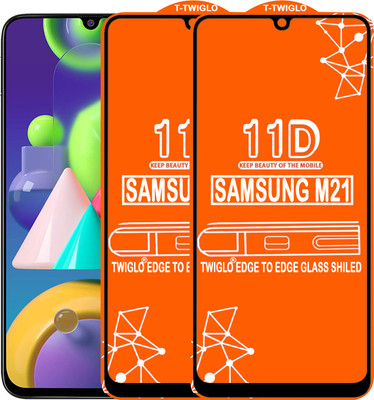 TWIGLO Edge To Edge Tempered Glass for SAMSUNG M21 2021(Pack of 2)