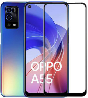 Vvr Edge To Edge Tempered Glass for Oppo A55(Pack of 1)