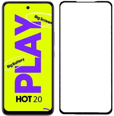 HOBBYTRONICS Edge To Edge Tempered Glass for Infinix Hot 20 Play(Pack of 1)