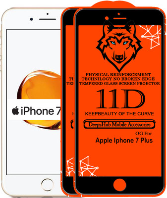 CRodible Edge To Edge Tempered Glass for Apple iPhone 7 Plus(Pack of 2)