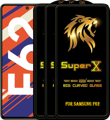 PFOAM Edge To Edge Tempered Glass for SAMSUNG GALAXY F62(Pack of 3)