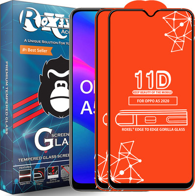 Roxel Edge To Edge Tempered Glass for Oppo A5 2020(Pack of 2)