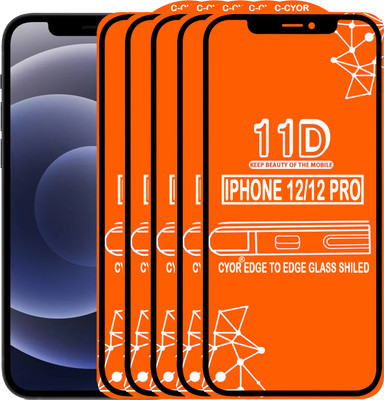 CYOR Edge To Edge Tempered Glass for IPHONE 12 PRO(Pack of 5)