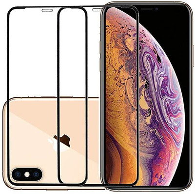tendwell Edge To Edge Tempered Glass for Apple iPhone XS Max(Pack of 2)